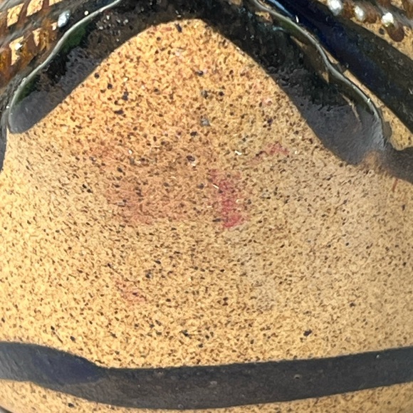 Duck Tonala Mexico Sandstone Pottery Hand Painted Enamel Signed E C 6.5" Tall - Picture 6 of 8